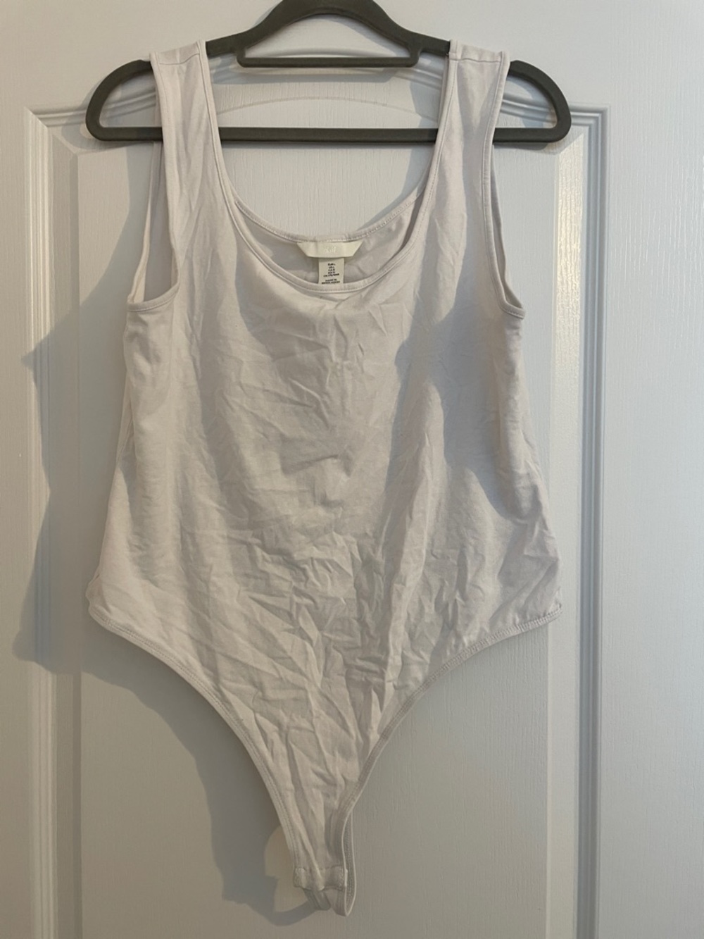 H&M White Scoopneck Tank Bodysuit